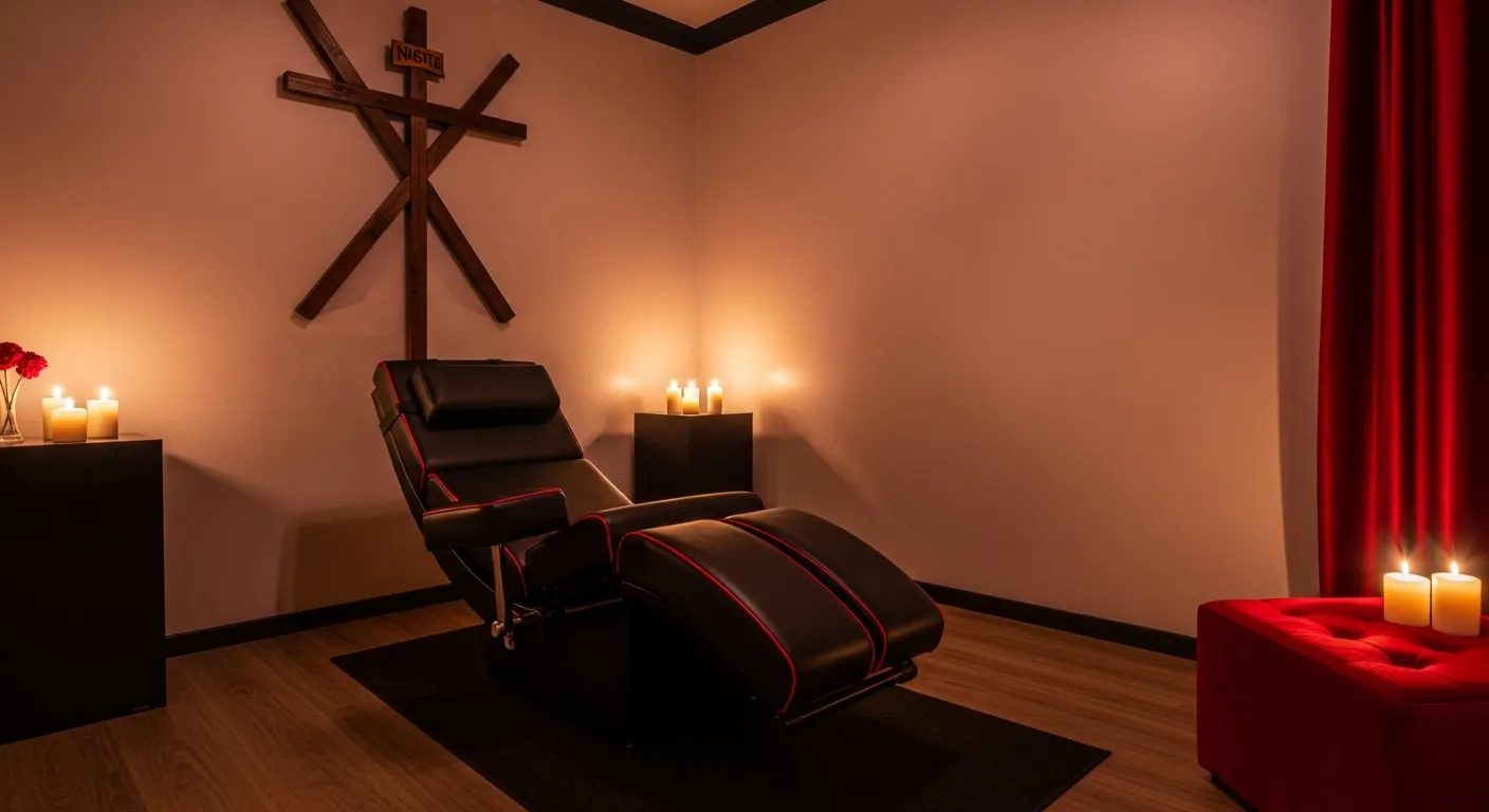 Croix de Saint-André et fauteuil tantra : guide complet des équipements coquins en love room