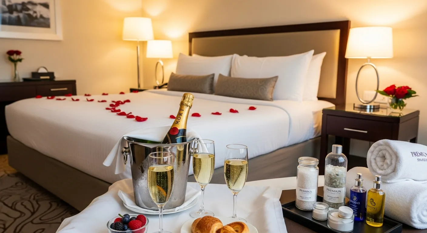 Love room tout compris : petit-déjeuner, champagne, massage inclus