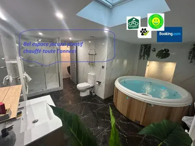 Bel appart stylé avec jacuzzi, love room à Sedan