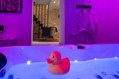Une Pause à Deux -Love Room avec Jacuzzi Privatif & Chambre Secrète- Château-Landon (77), love room à Château-Landon