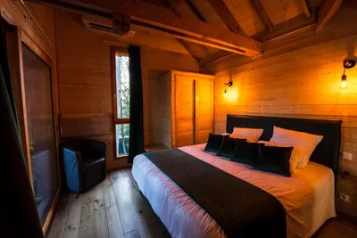 Charmante Cabane dans les arbres avec jacuzzi et sauna, photo 3