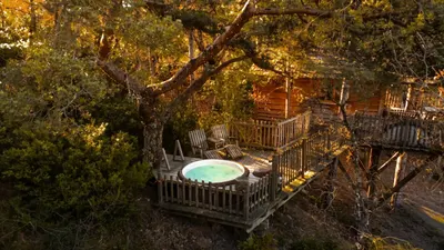Cabane dans les arbres avec jacuzzi privatif - Bois d'Arambe, photo 5