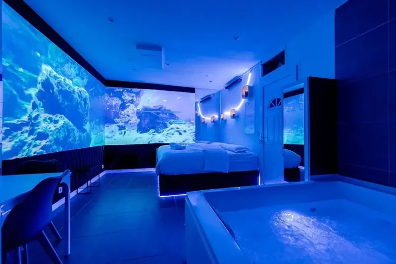 Studio immersif Jacuzzi – Cinéma Disney et Astérix, love room à Messy