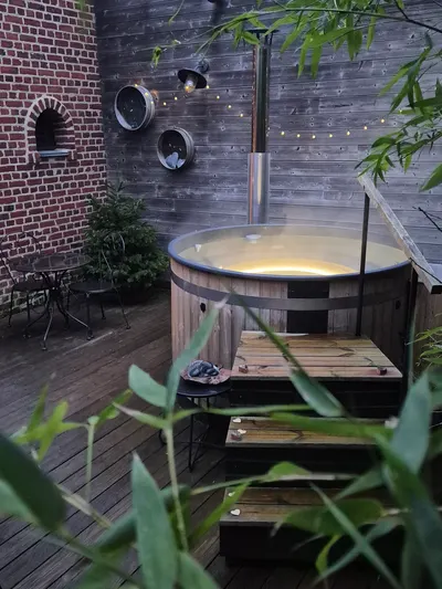Cœur de ferme en Pévèle - Chambre d'hôtes de charme entre campagne et forêt - Bain nordique privatif extérieur chauffé, love room à Attiches