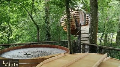 Domaine des Vaulx - Cabane Lov'nid spa, love room à La Baconnière